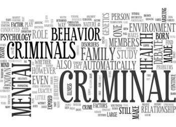 Criminal Psychology Word Cloud